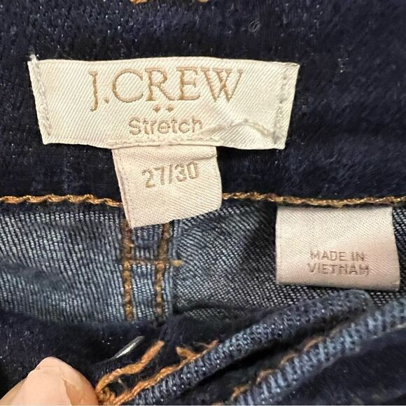 J Crew dark Wash stretch skinny leg jean.  Size 27/30 - Picture 4 of 4